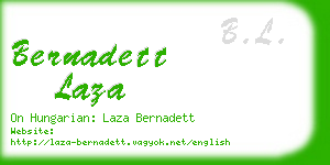 bernadett laza business card